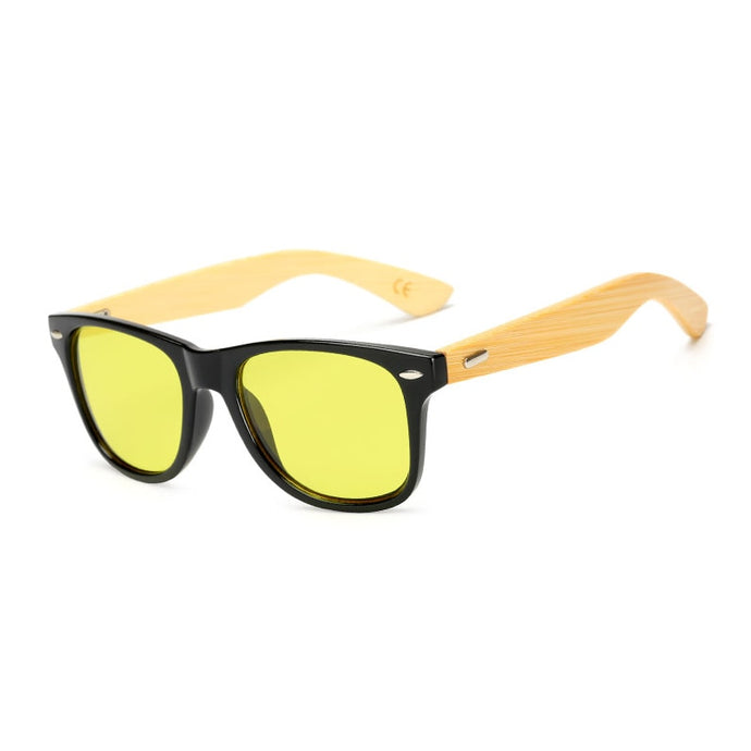 Night vision Bamboo Sunglasses