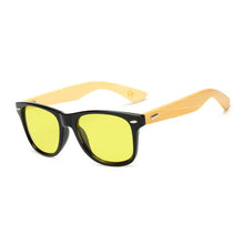 Load image into Gallery viewer, Night vision Bamboo Sunglasses